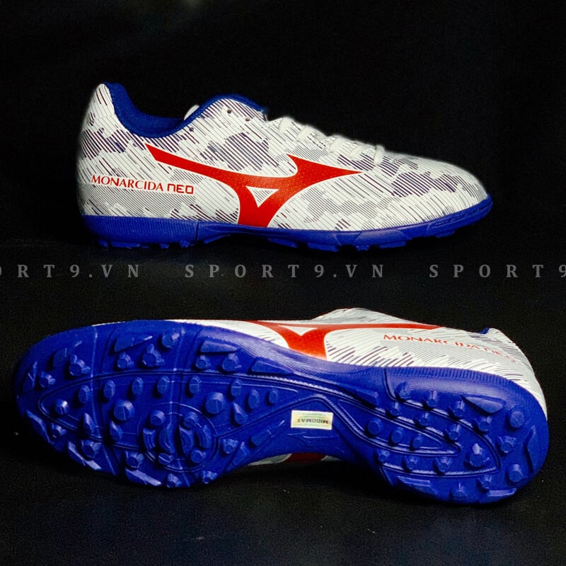 Mizuno Monarcida Neo Sala Club TF Trắng/xanh/đỏ